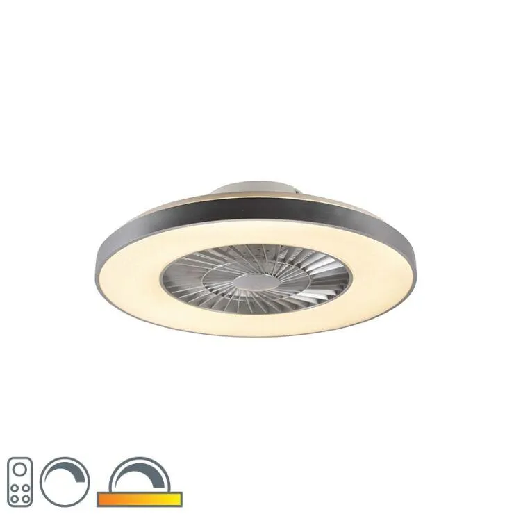 Mennyezeti ventilátor ezüst, csillaghatású, szabályozható - Climo