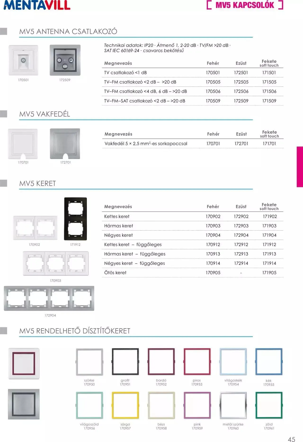 Katalógus Mentavill - Termékkatalógus 2022-2023 december 21.-tól december 31.-ig 2024. - Oldal 46