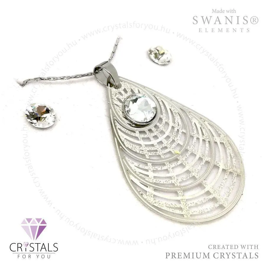 Legyező szett Swanis® prémium kristállyal díszítve