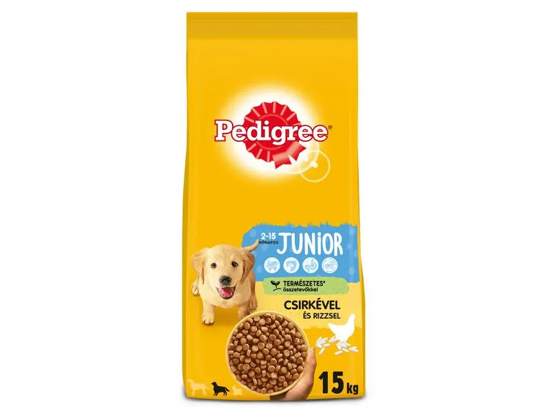 Pedigree csirke&rizs kölyökkutyák számára száraztáp 15kg