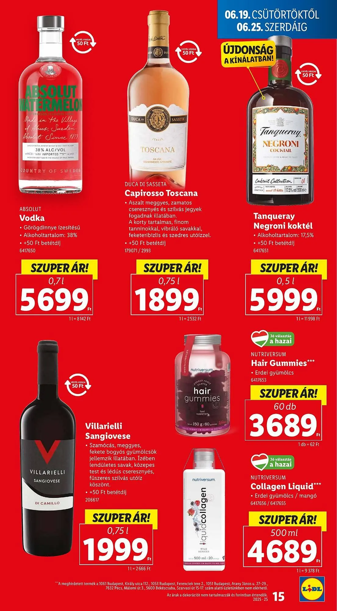 Katalógus Lidl akciós újság június 19.-tól június 25.-ig 2025. - Oldal 15