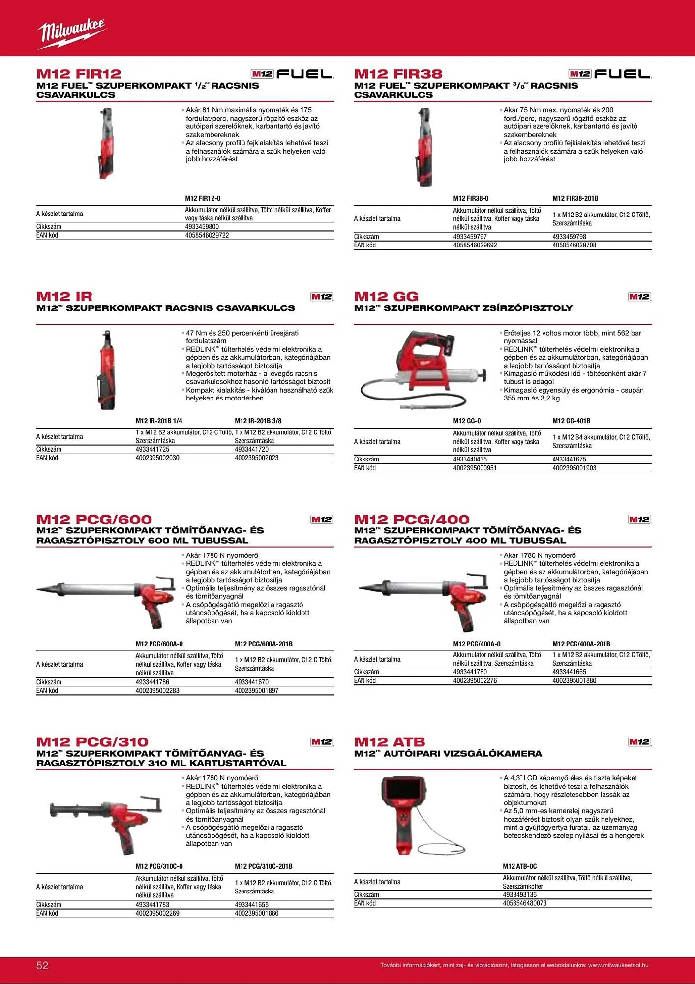 Katalógus Milwaukee akciós újság szeptember 16.-tól december 31.-ig 2026. - Oldal 52