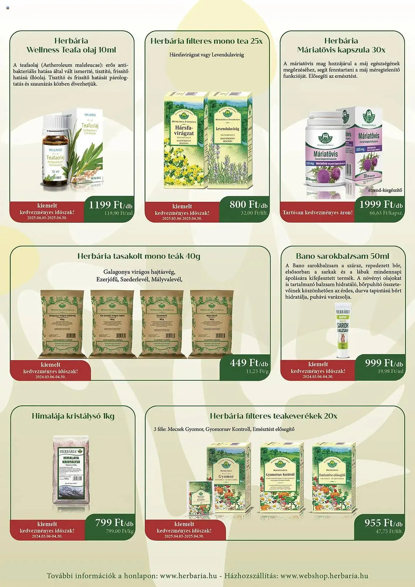 Katalógus Herbária akciós újság április 3.-tól április 17.-ig 2025. - Oldal 2