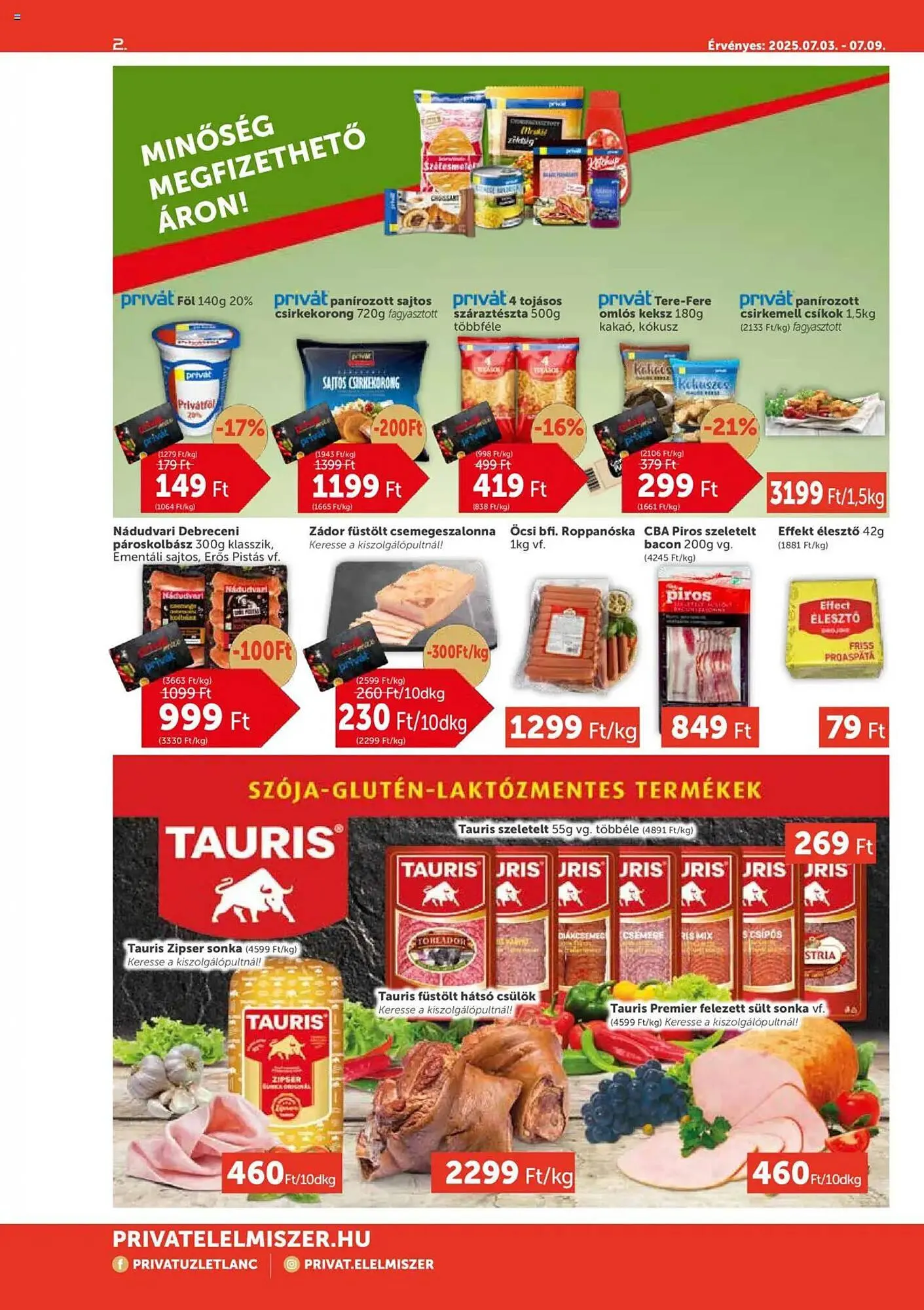 Katalógus PRIVÁT akciós újság július 3.-tól szeptember 7.-ig 2025. - Oldal 2
