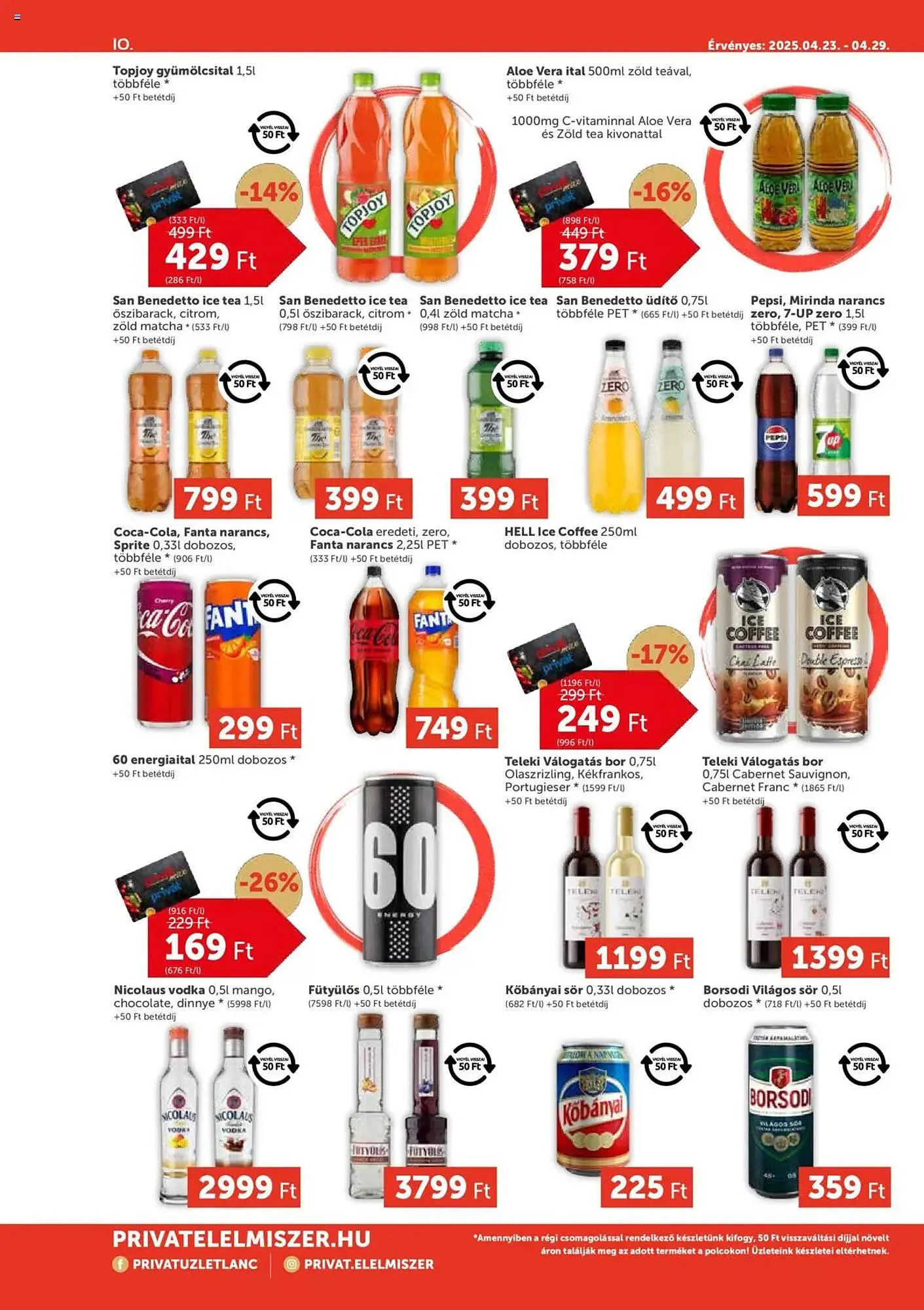 Katalógus PRIVÁT akciós újság április 23.-tól április 29.-ig 2025. - Oldal 10