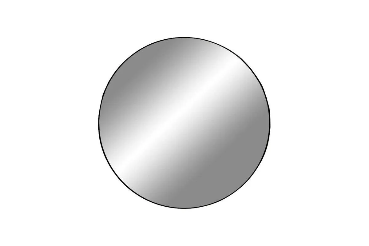 JERSEY kerek fekete acél tükör 60cm - SZÉPSÉGHIBÁS