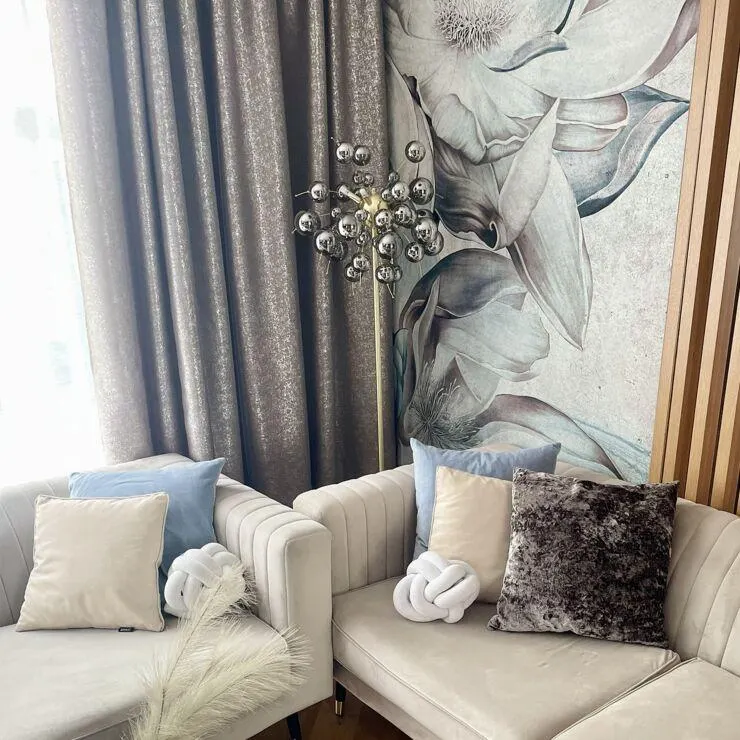 Design állólámpa sárgaréz füstüveggel 8 lámpás - Explode