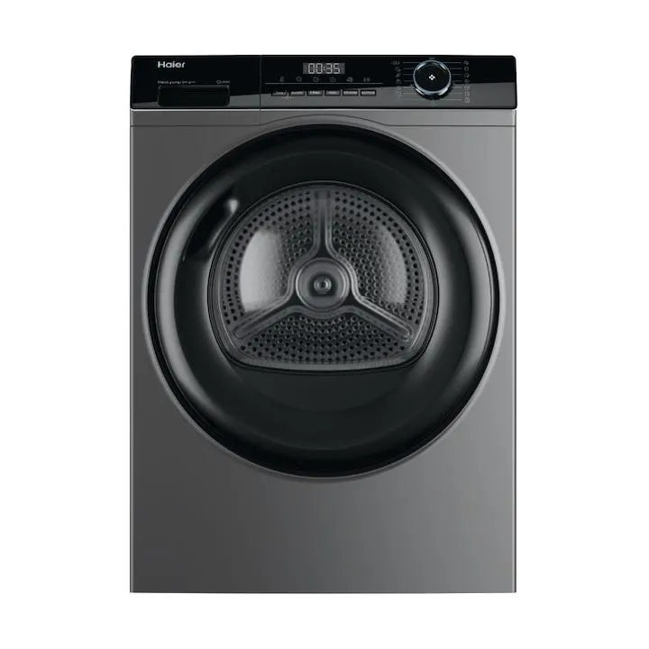 HAIER HD90-A3939R-S ruhaszárító, hőszivattyú, 9 kg, 15 program, A+++ osztályú antracit