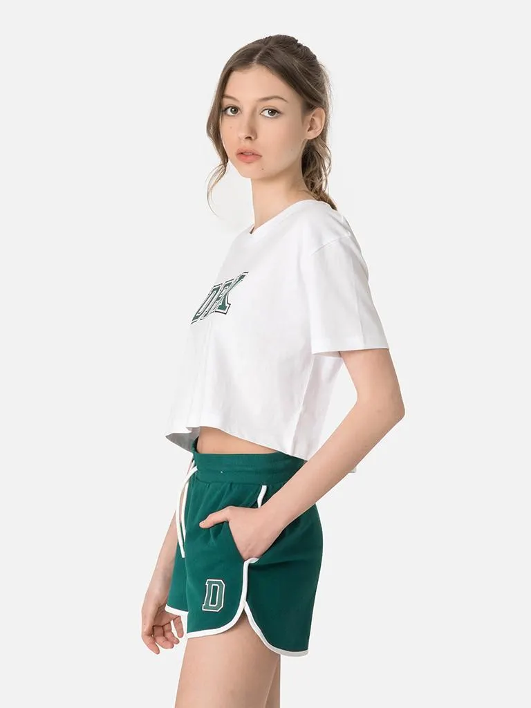 UNIVERSITY CROPPED T-SHIRT WOMEN