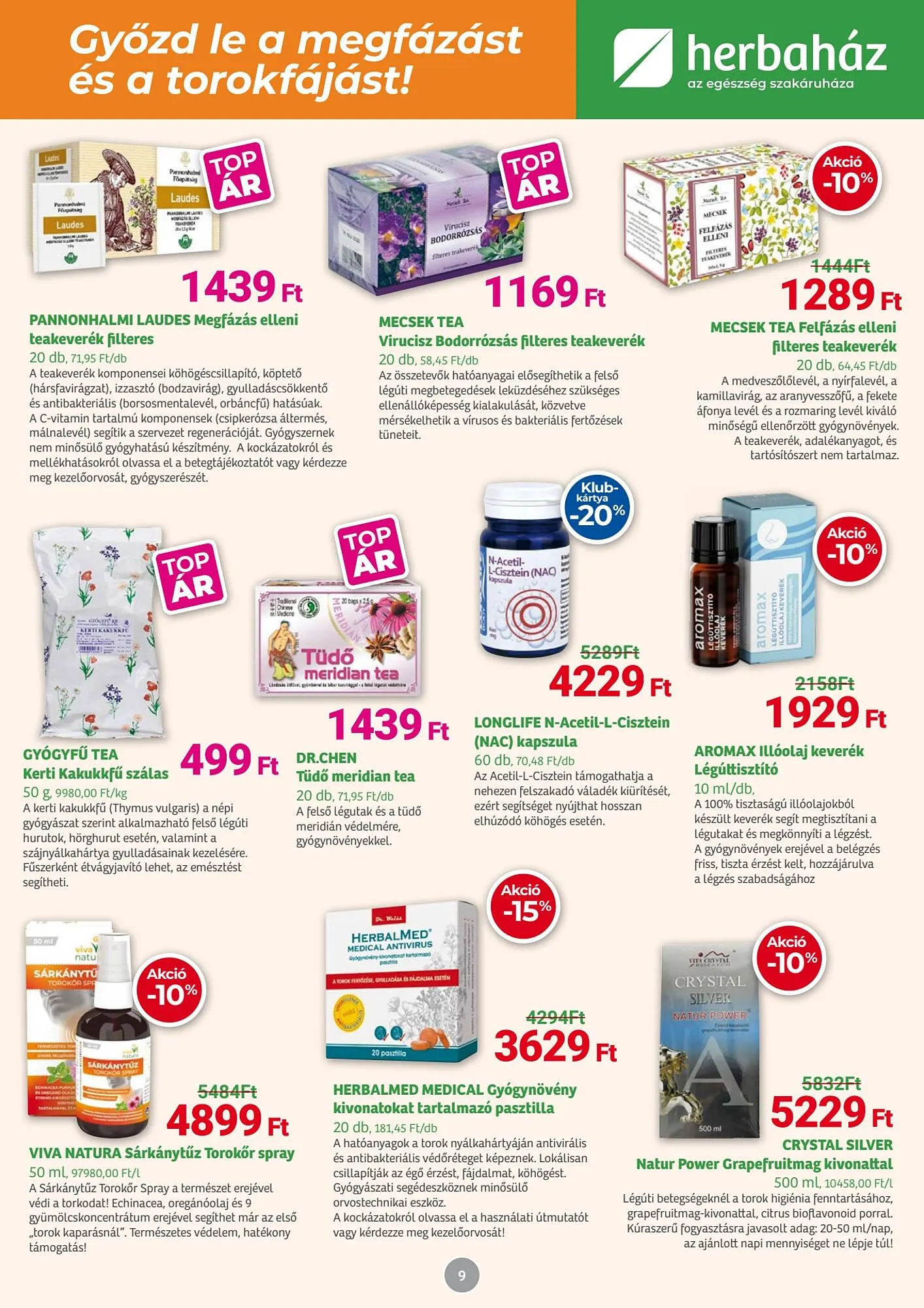 Katalógus Herbaház akciós újság március 3.-tól március 30.-ig 2025. - Oldal 9
