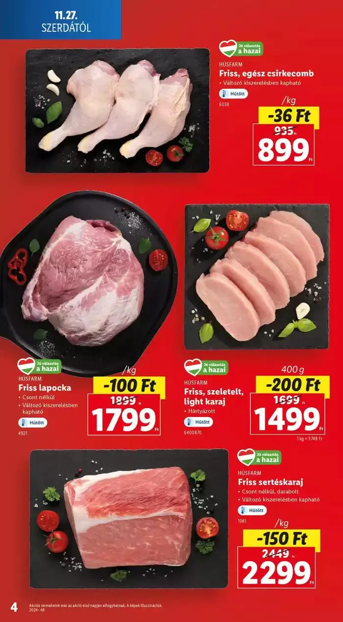 Katalógus Tartós árcsökkentés friss húsainkra november 27.-tól december 8.-ig 2024. - Oldal 4