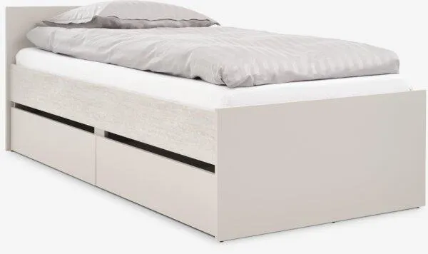 Ágyneműtartós ágykeret BILLUND 90x200 travertin/bézs