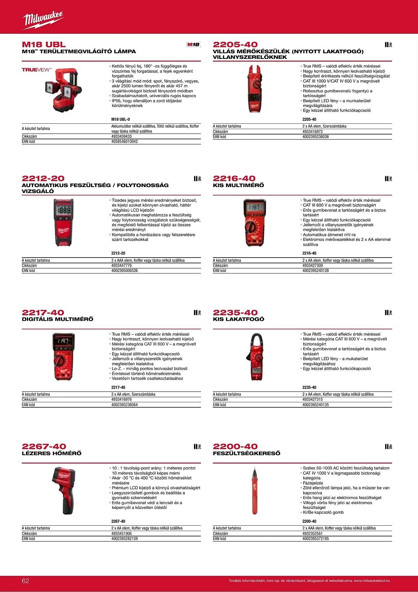 Katalógus Milwaukeetool akciós újság augusztus 14.-tól december 31.-ig 2025. - Oldal 62