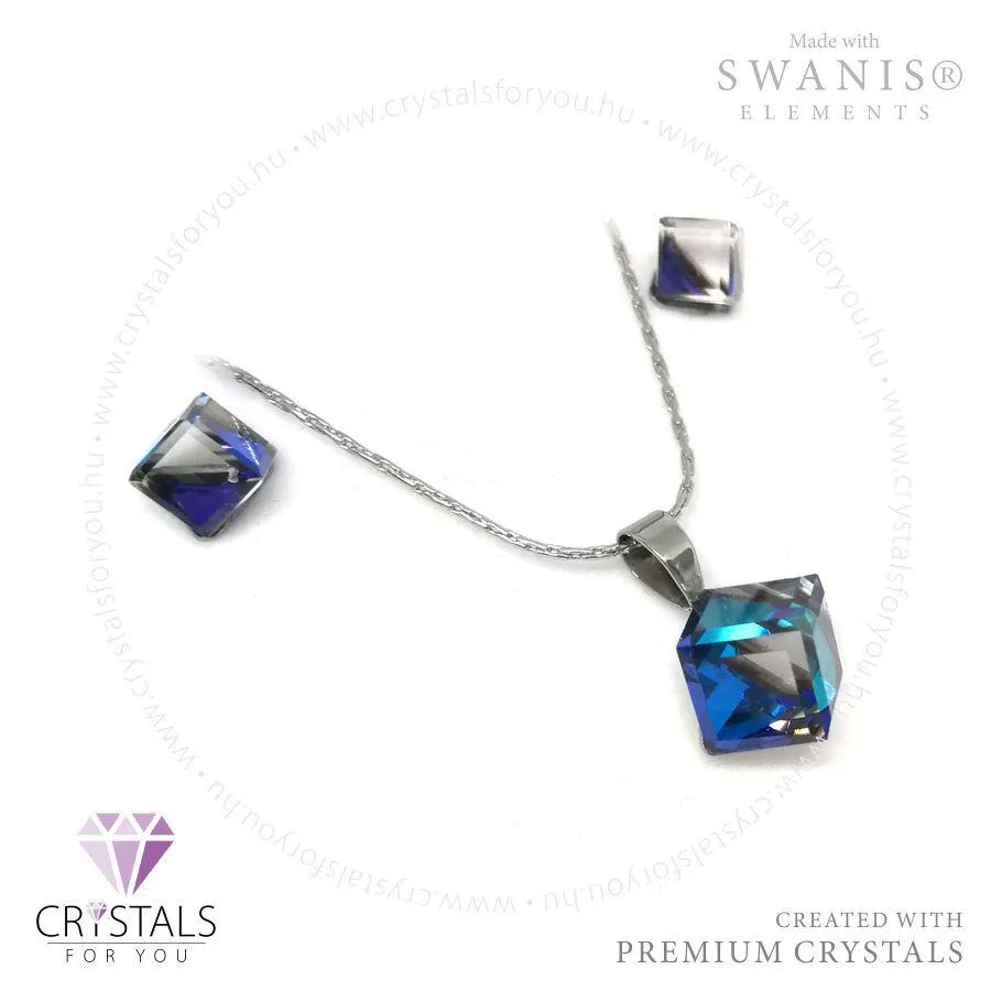 Kocka medálos szett Swanis® prémium kristállyal díszítve