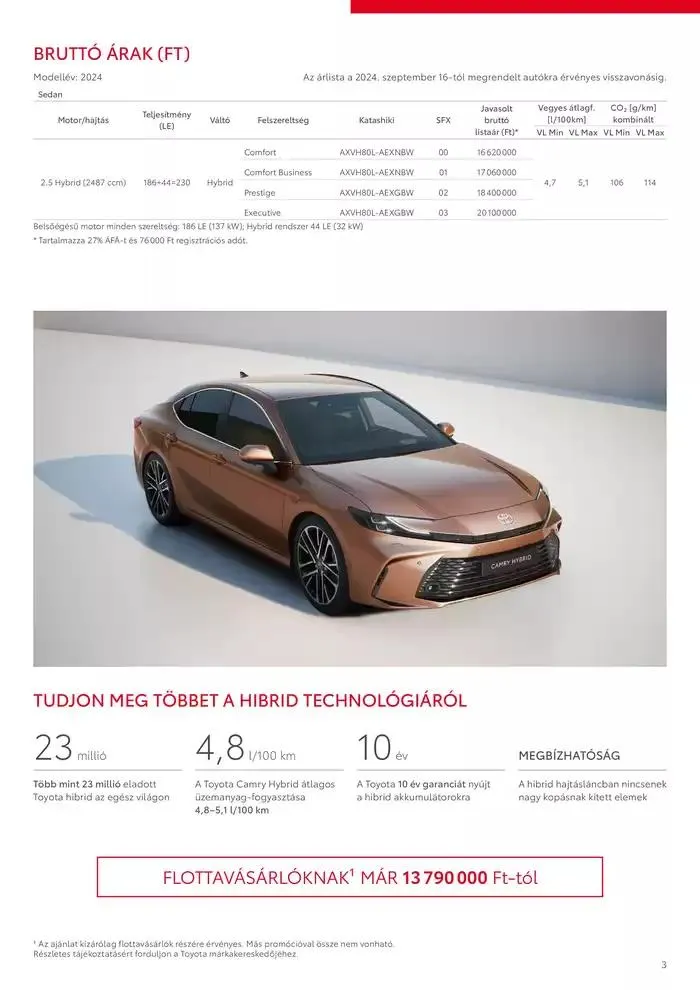 Katalógus Toyota Új Camry Hybrid november 9.-tól november 9.-ig 2025. - Oldal 3