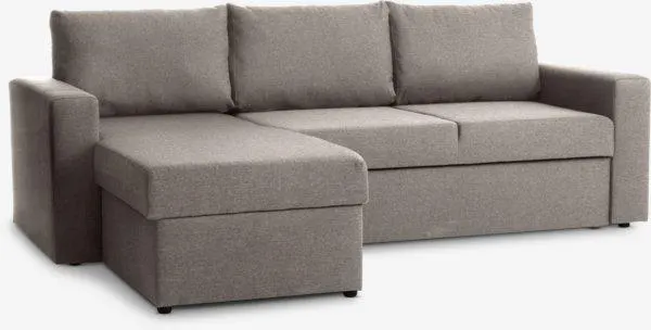 Sarokkanapéágy MARSLEV világosszürke szövet