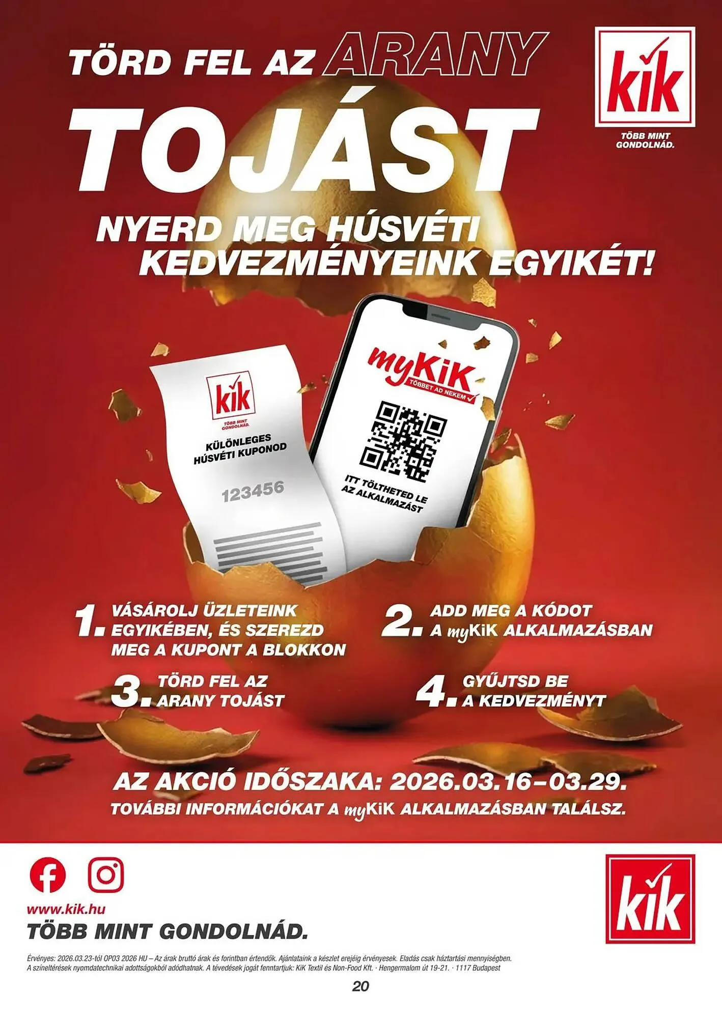 Katalógus Kik akciós újság március 23.-tól április 19.-ig 2026. - Oldal 20