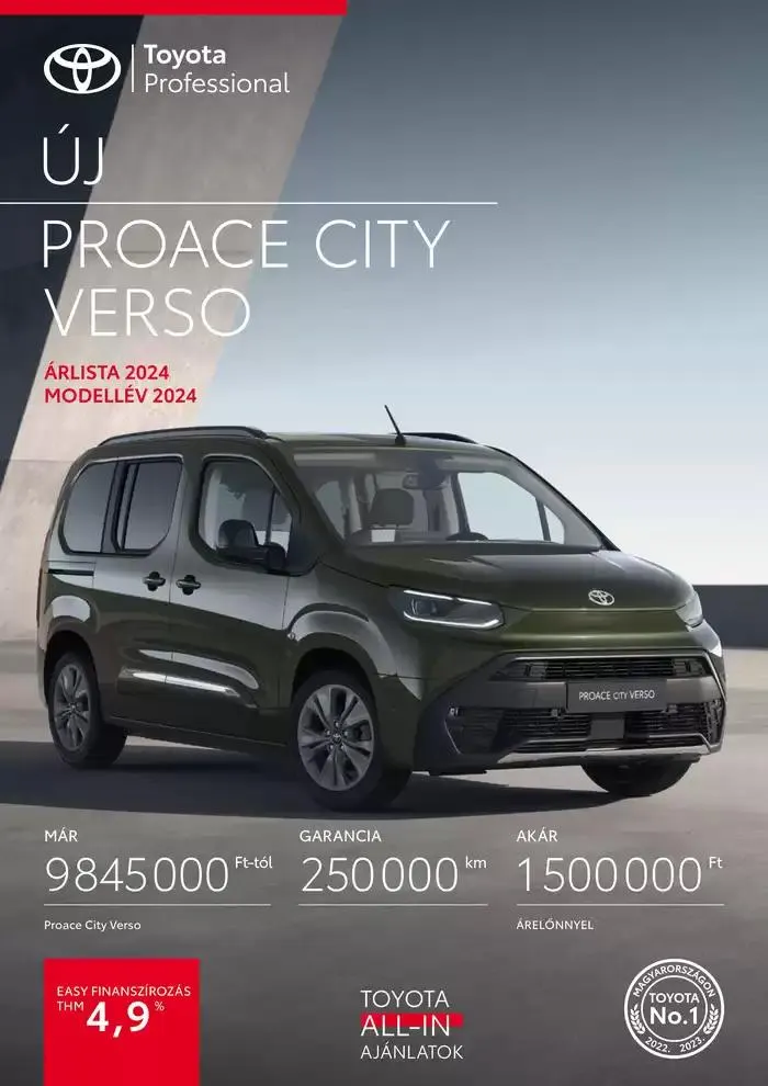 Katalógus Toyota Proace City Verso ICE november 15.-tól november 15.-ig 2025. - Oldal 1