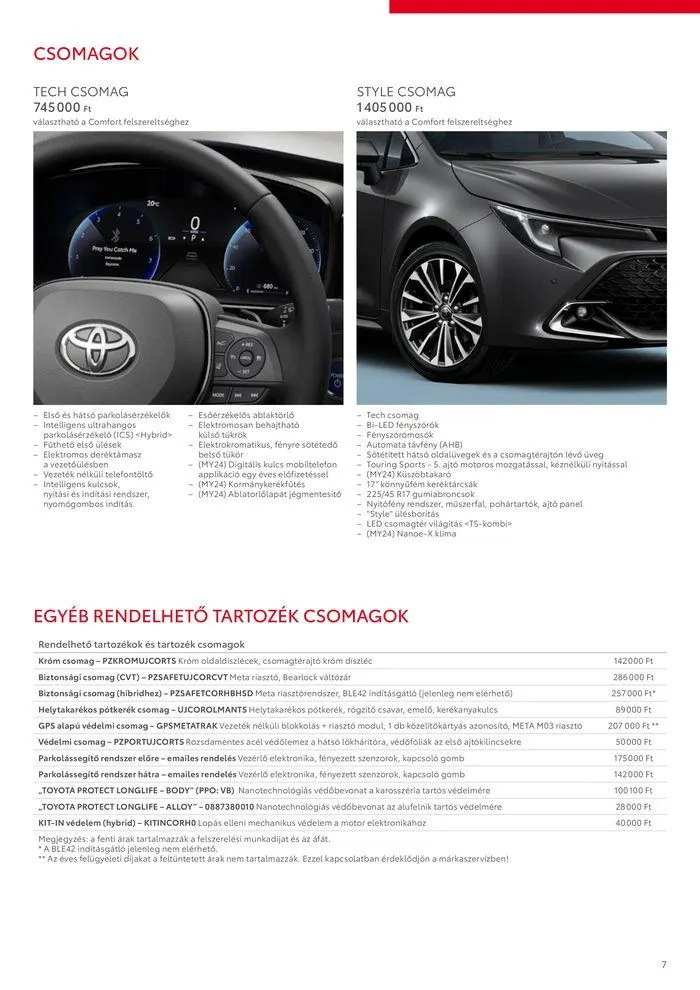 Katalógus Toyota Corolla TS MY24 május 20.-tól május 18.-ig 2025. - Oldal 7