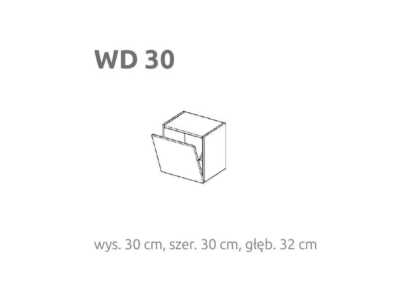 BRIKS Lefelé nyíló fali szekrény WD30 Prémium fronttal