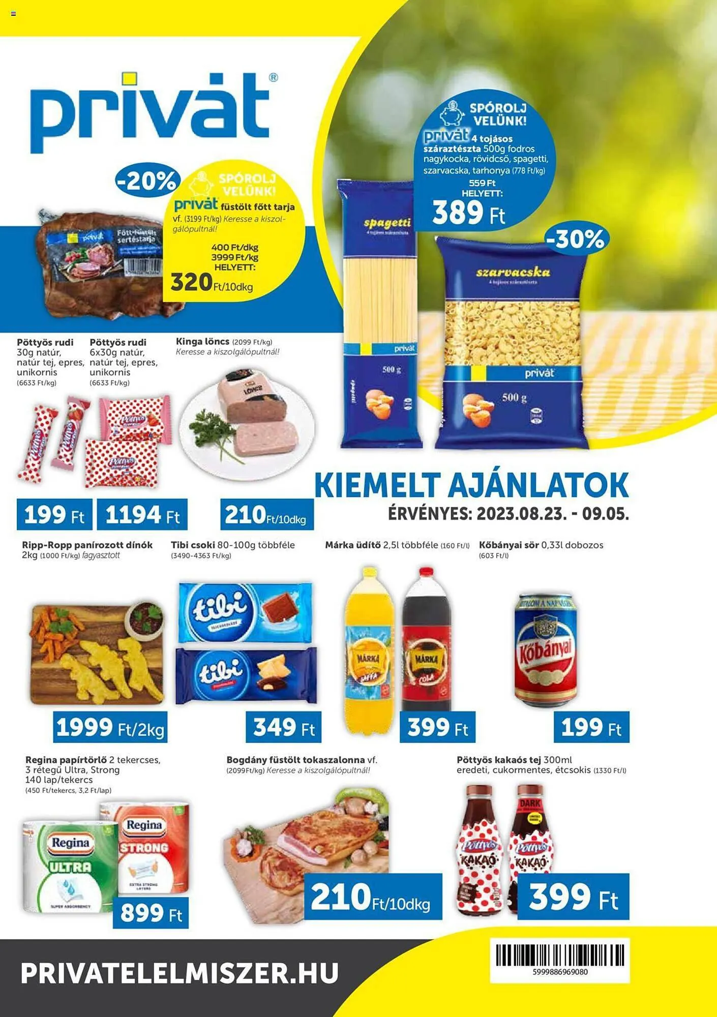 Katalógus PRIVÁT akciós újság augusztus 23.-tól szeptember 5.-ig 2023. - Oldal 1