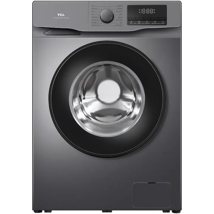 TCL FF0612SB1 mosógép, 6kg, 1200 RPM, BLDC Inverter motor, SteamWash, DrumClean, 24h késleltetett indítás, Honeycomb Drum, Quick Wash 18min, Add Garment, 16 program, Ezüst