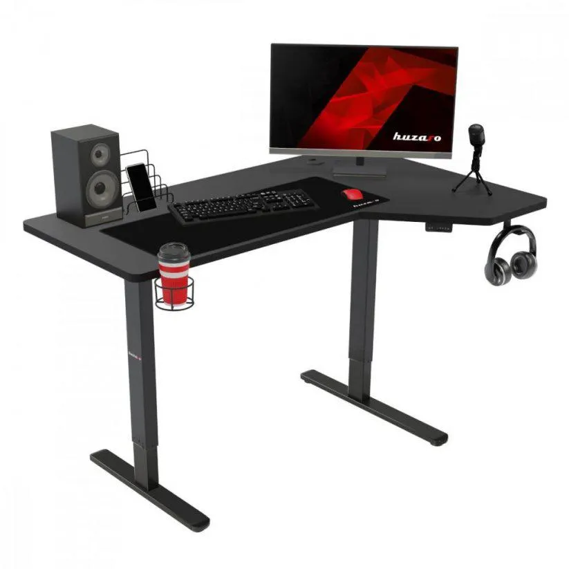 Ergonomikus elektromos asztal állítható asztalmagassággal és LED panellel