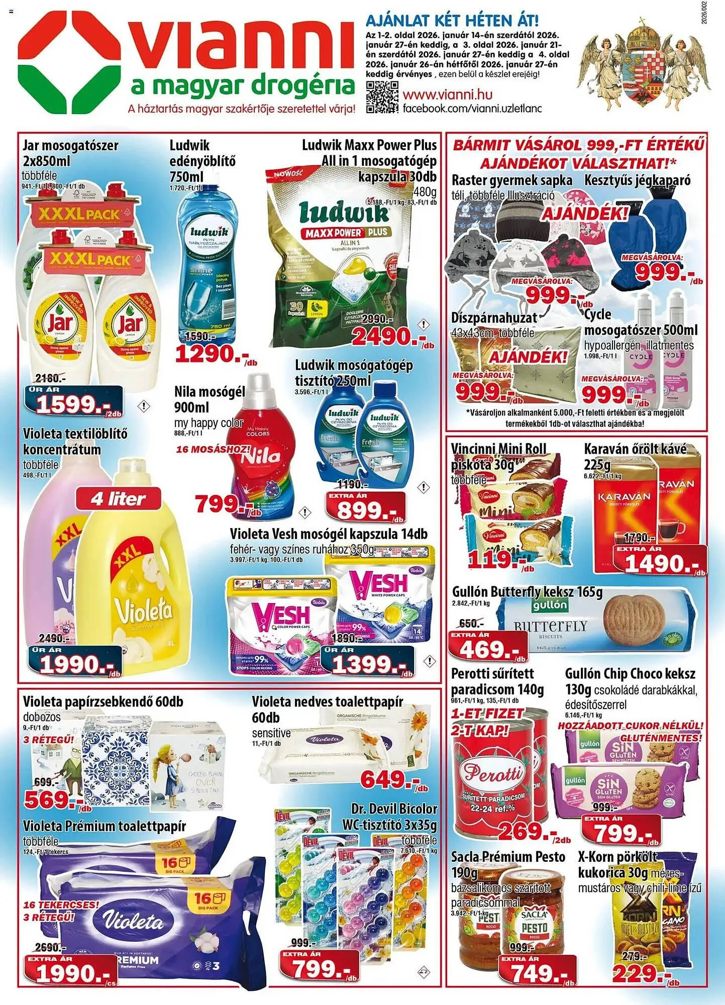 Katalógus Vianni Drogéria akciós újság január 14.-tól január 27.-ig 2026. - Oldal 1