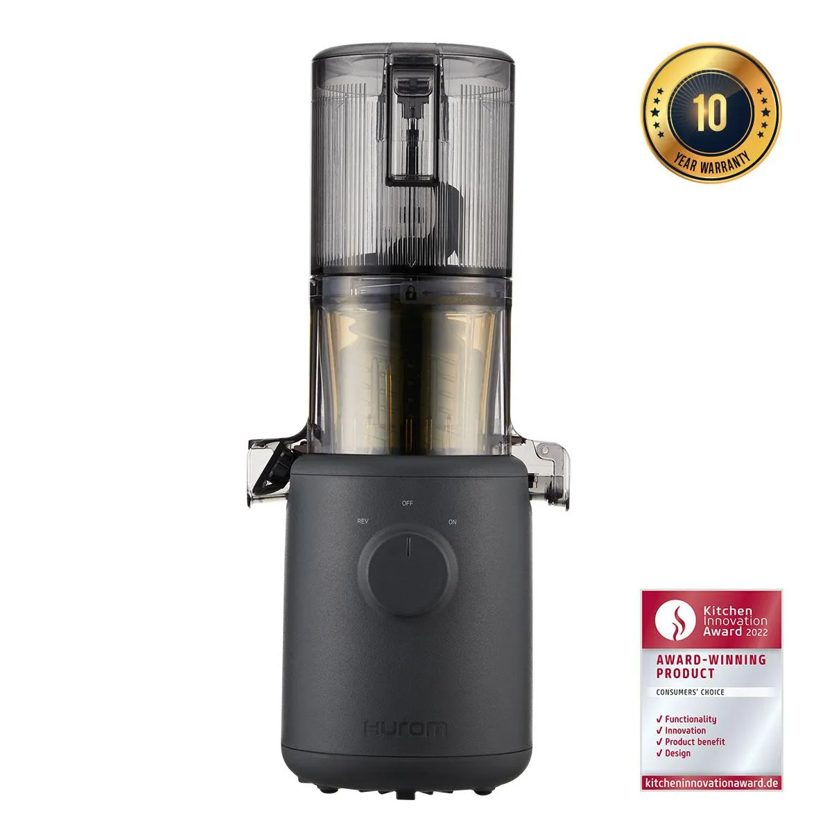 Hurom H310A Slow Juicer (SÖTÉTSZÜRKE) + Juice Biblia