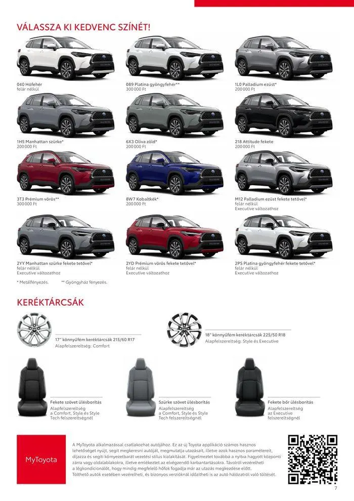 Katalógus Toyota Corolla Cross MY24 szeptember 24.-tól szeptember 24.-ig 2025. - Oldal 7