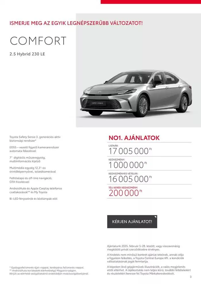 Katalógus Toyota Új Camry Hybrid február 6.-tól február 6.-ig 2026. - Oldal 3