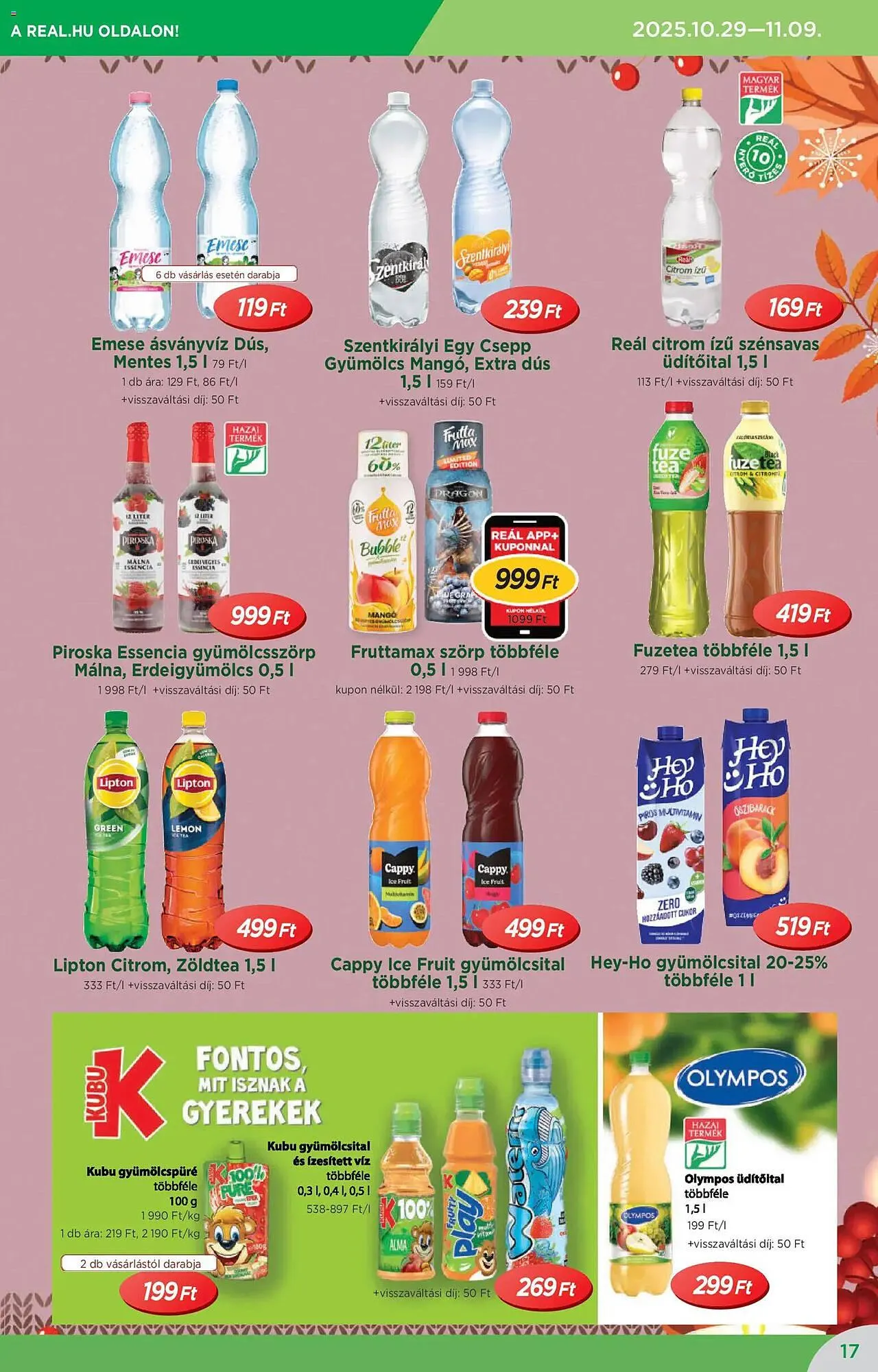 Katalógus Real akciós újság október 29.-tól november 9.-ig 2025. - Oldal 17