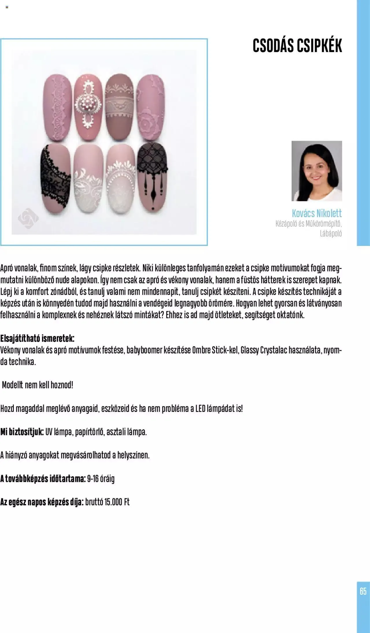 Katalógus Crystal Nails - Oktatási kézikönyv szeptember 5.-tól december 31.-ig 2023. - Oldal 65