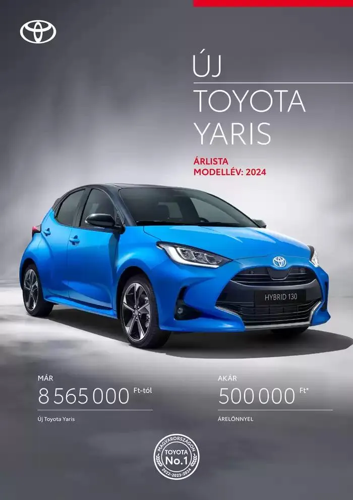 Katalógus Toyota Új YARIS Hybrid január 25.-tól január 25.-ig 2026. - Oldal 1