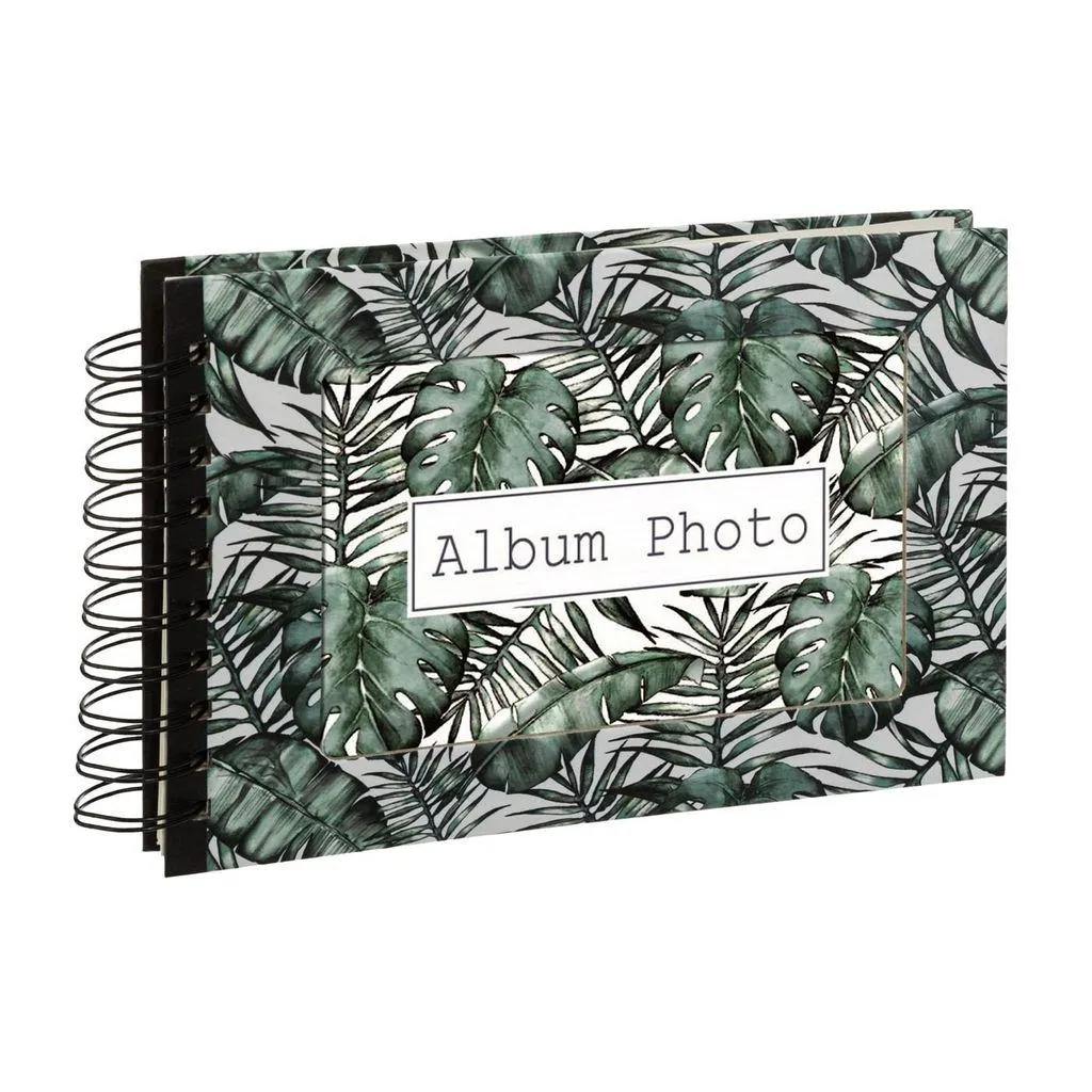 Spirálos fényképalbum, levélmintás, 240 fotónak, zöld - SOUVENIR