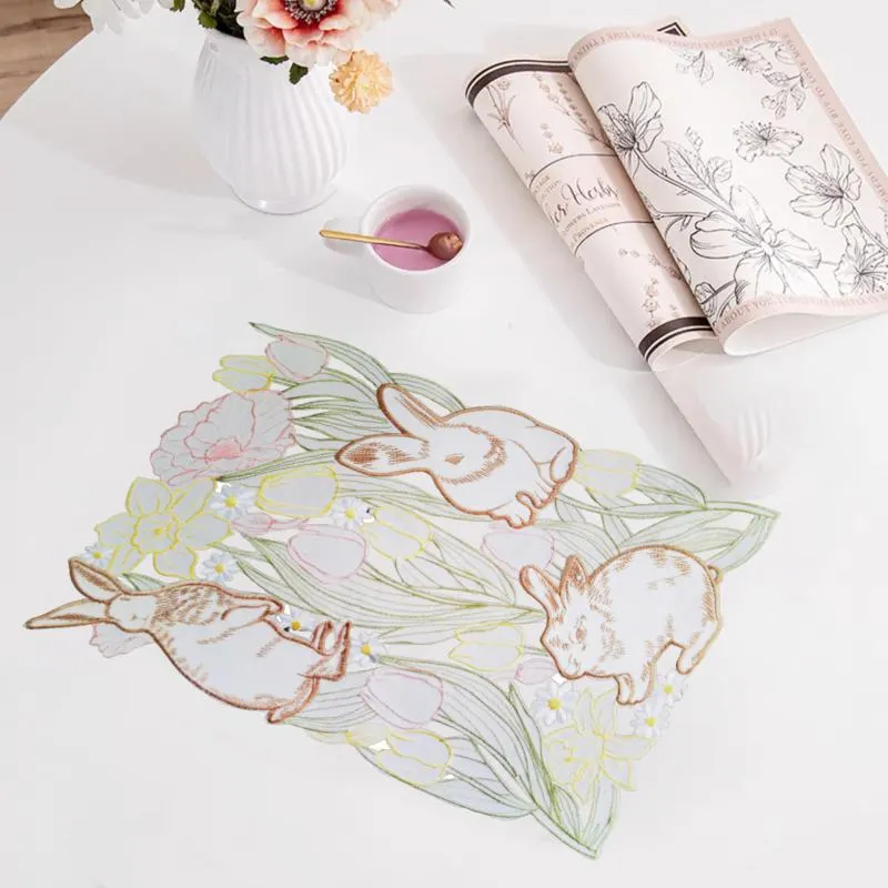 Nyuszi mintás húsvéti tányéralátét