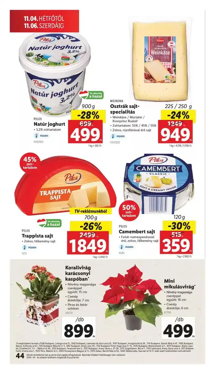Katalógus Akciós újság – 44. hét október 31.-tól november 6.-ig 2024. - Oldal 44