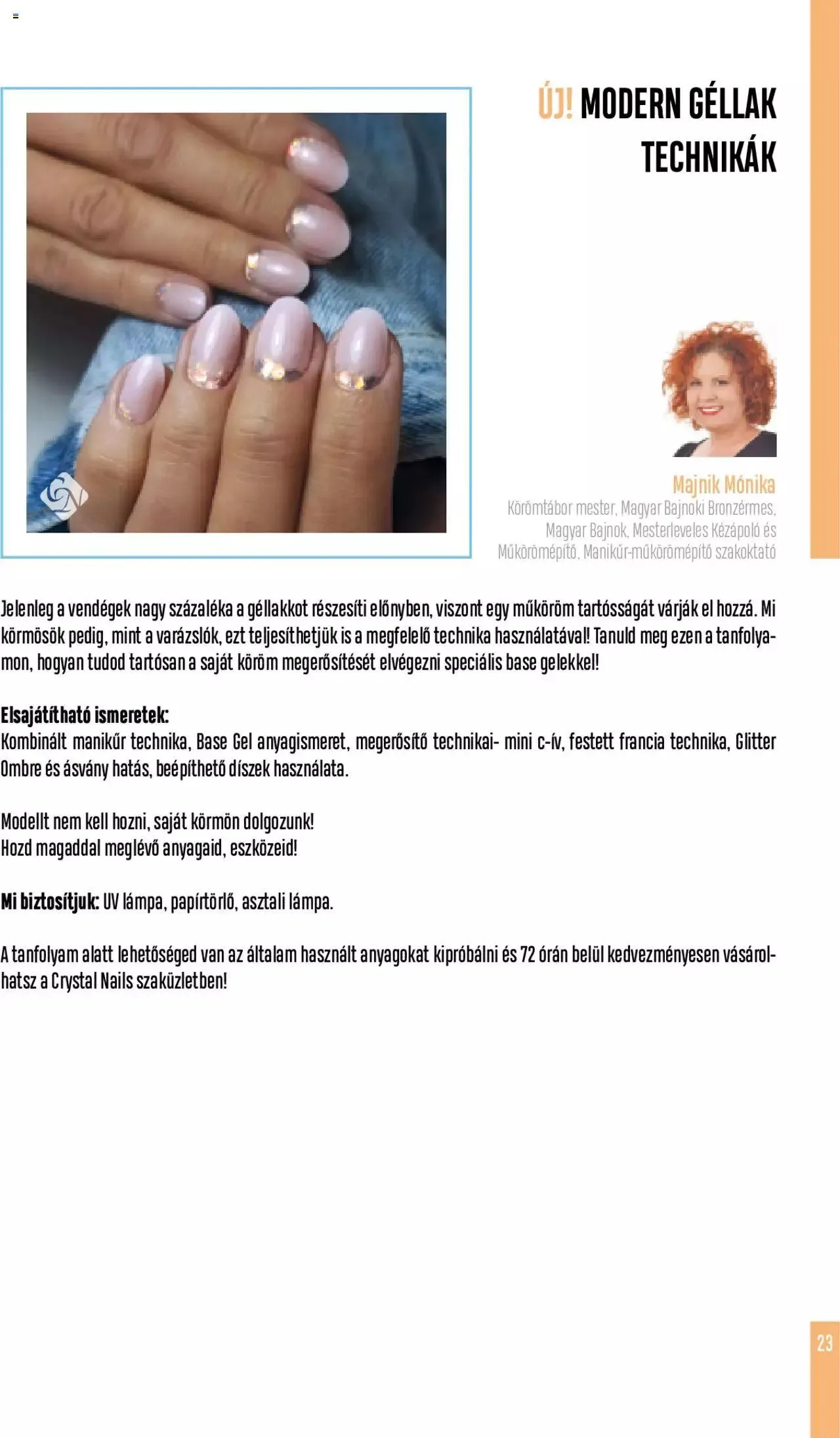 Katalógus Crystal Nails - Oktatási kézikönyv szeptember 5.-tól december 31.-ig 2023. - Oldal 23