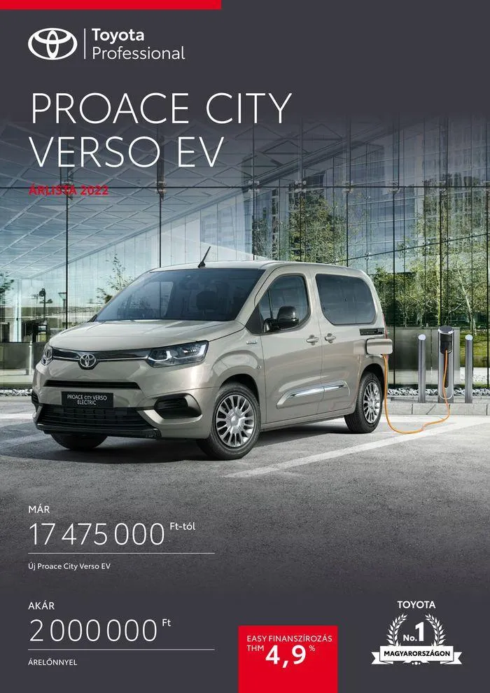 Katalógus Toyota Proace City Verso EV_ november 17.-tól november 17.-ig 2024. - Oldal 1