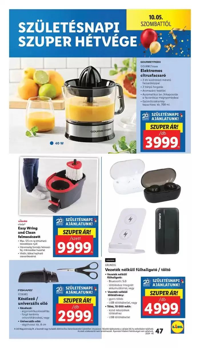 Katalógus Akciós újság – 40. hét október 3.-tól október 9.-ig 2024. - Oldal 47