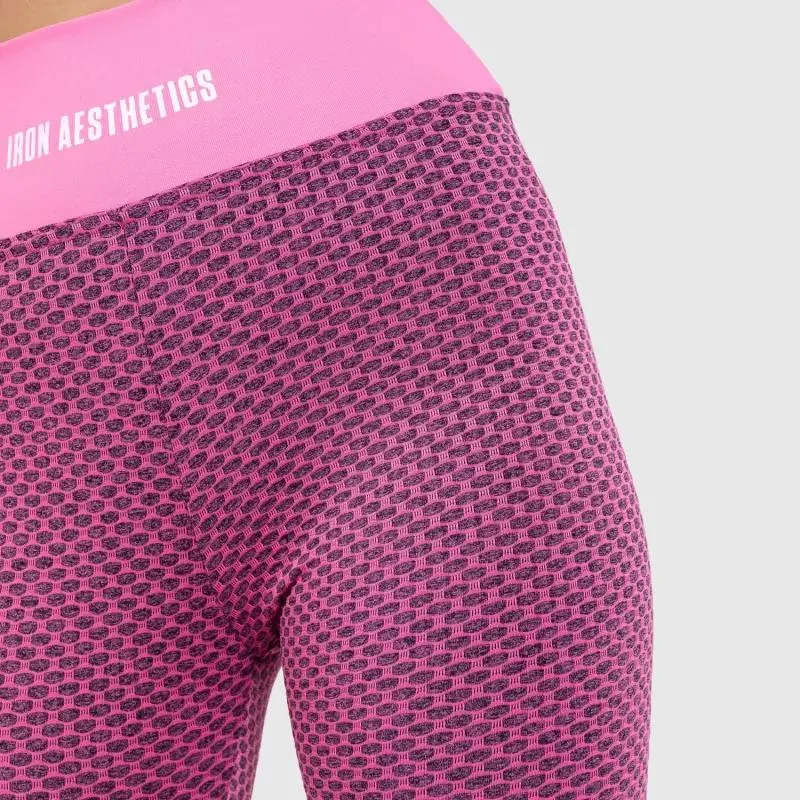 Női texturált leggings Iron Aesthetics, rózsaszín