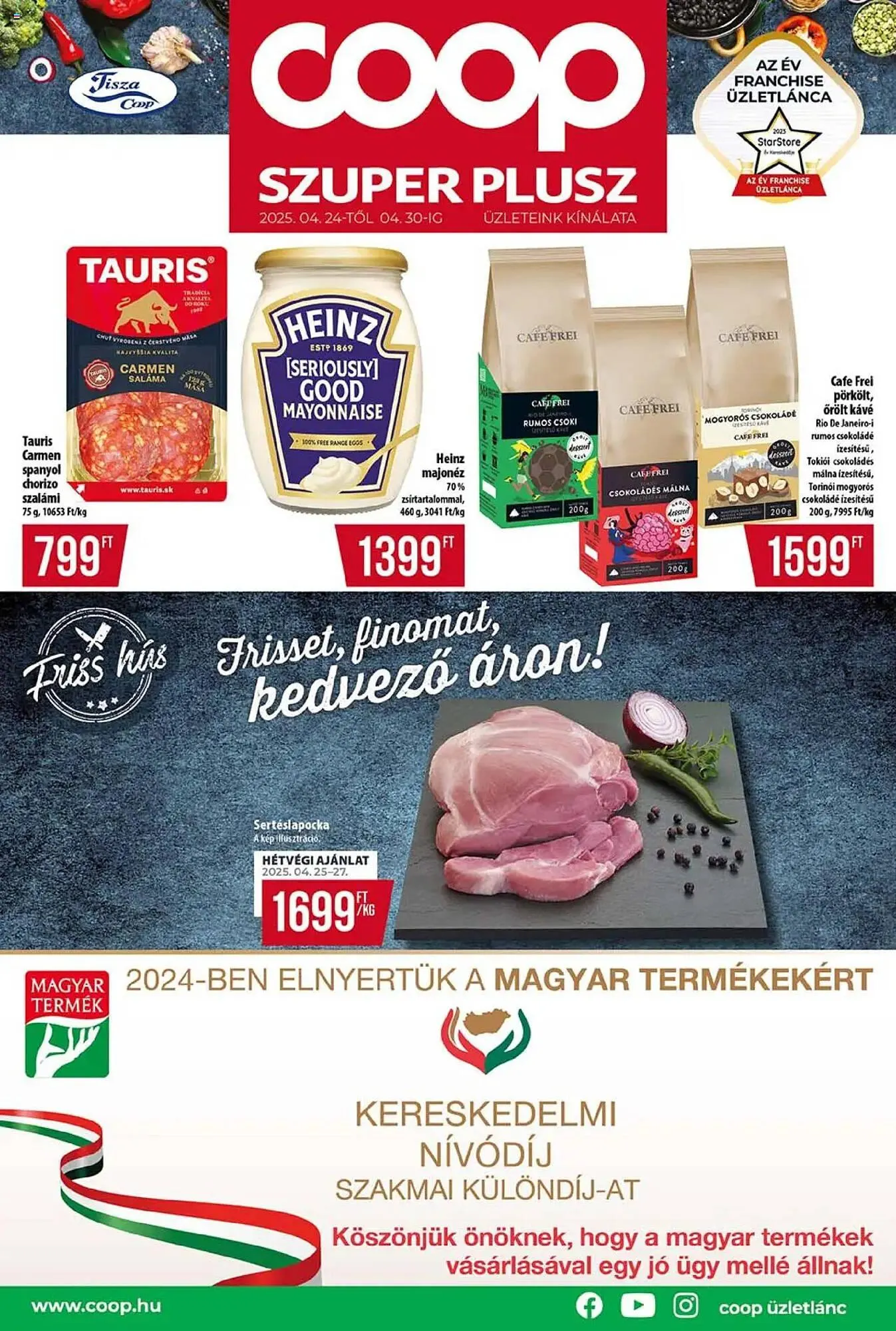 Katalógus Coop akciós újság április 24.-tól április 30.-ig 2025. - Oldal 1