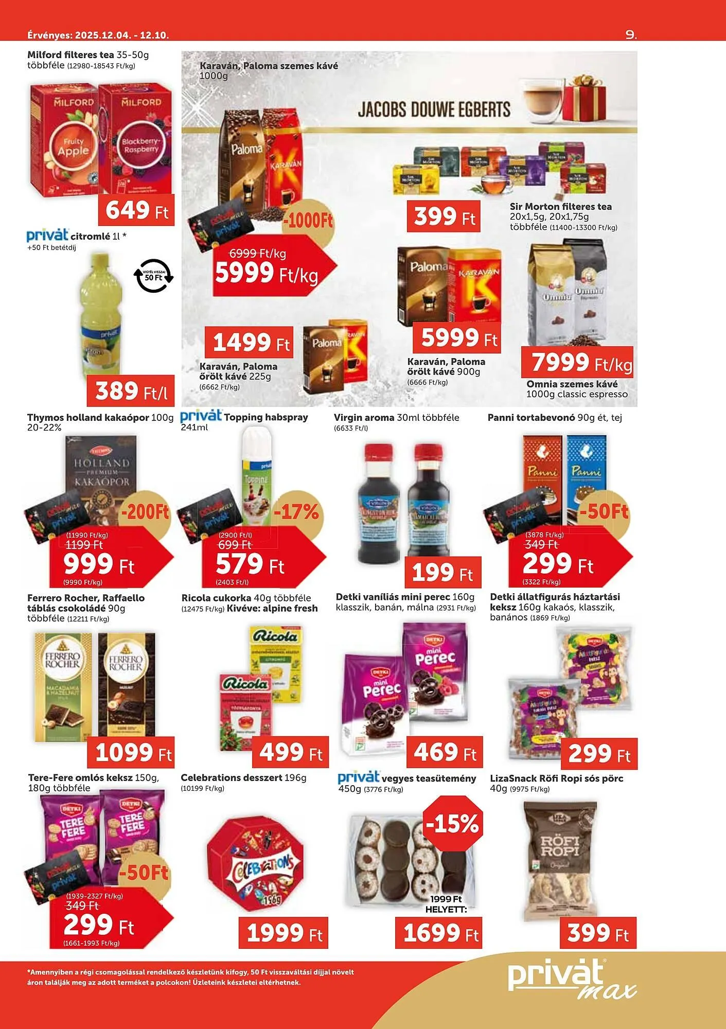 Katalógus PRIVÁT akciós újság december 4.-tól december 10.-ig 2025. - Oldal 9