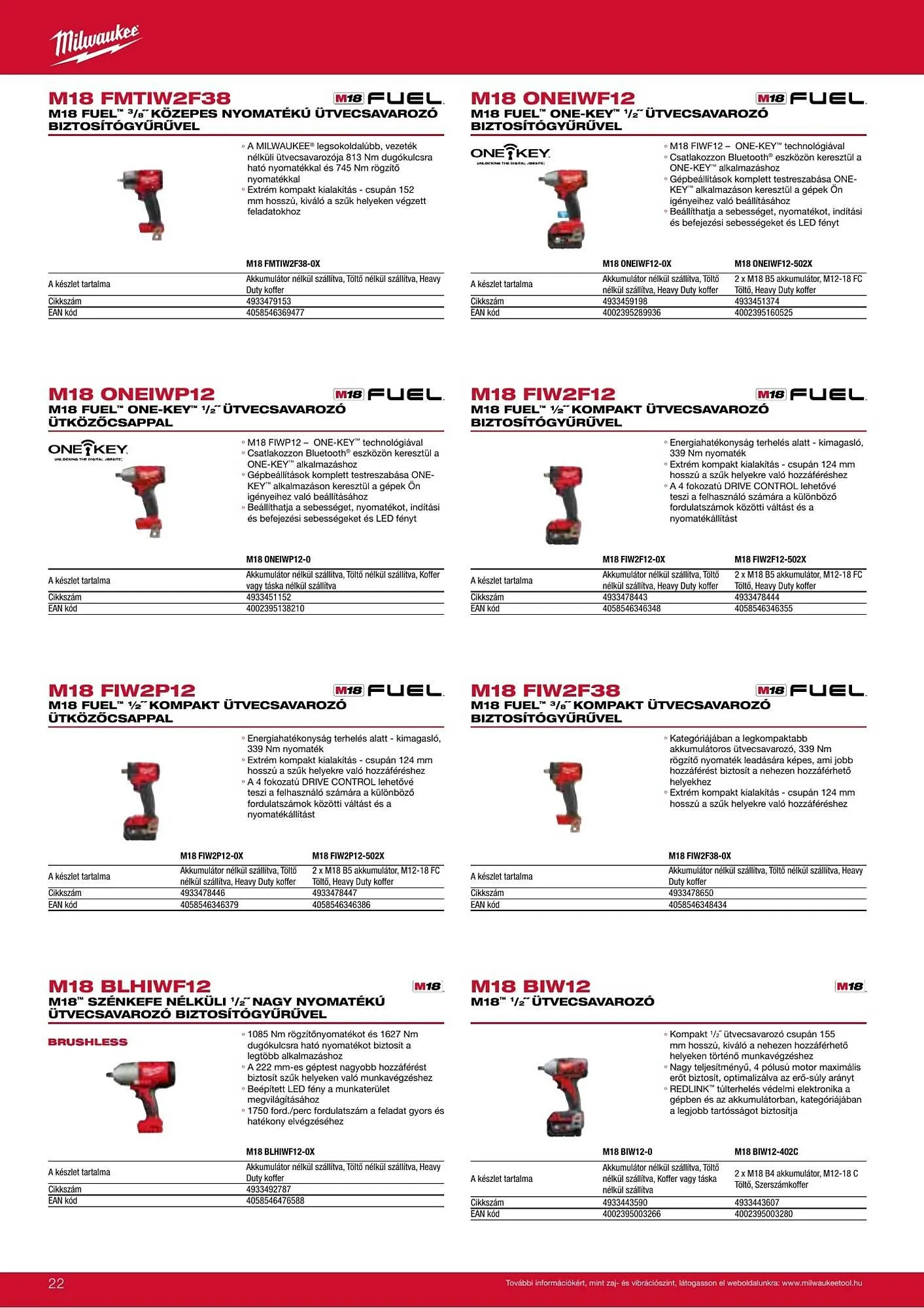 Katalógus Milwaukeetool akciós újság augusztus 14.-tól december 31.-ig 2025. - Oldal 22