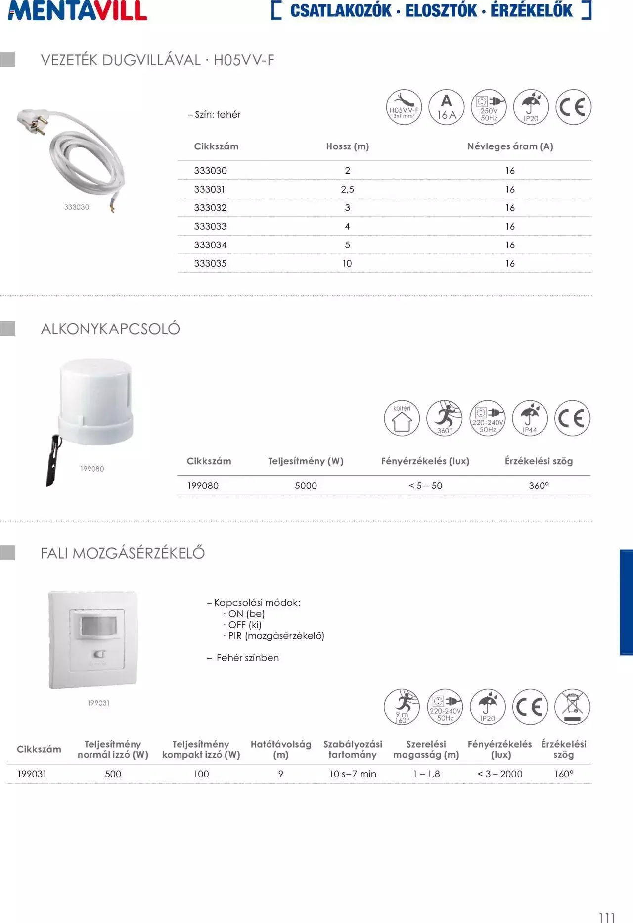 Katalógus Mentavill - Termékkatalógus 2022-2023 december 21.-tól december 31.-ig 2024. - Oldal 111