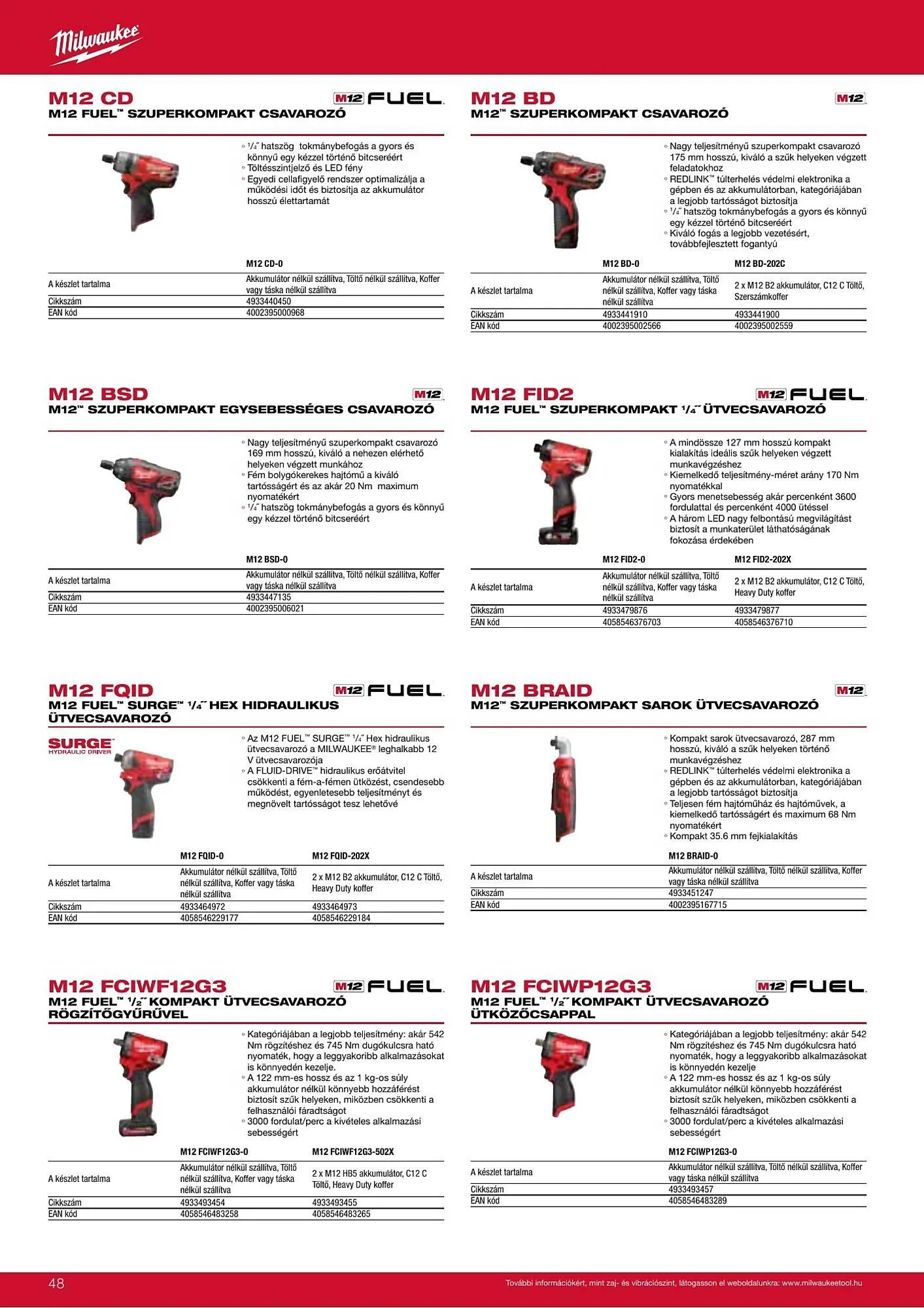 Katalógus Milwaukee akciós újság szeptember 16.-tól december 31.-ig 2026. - Oldal 48