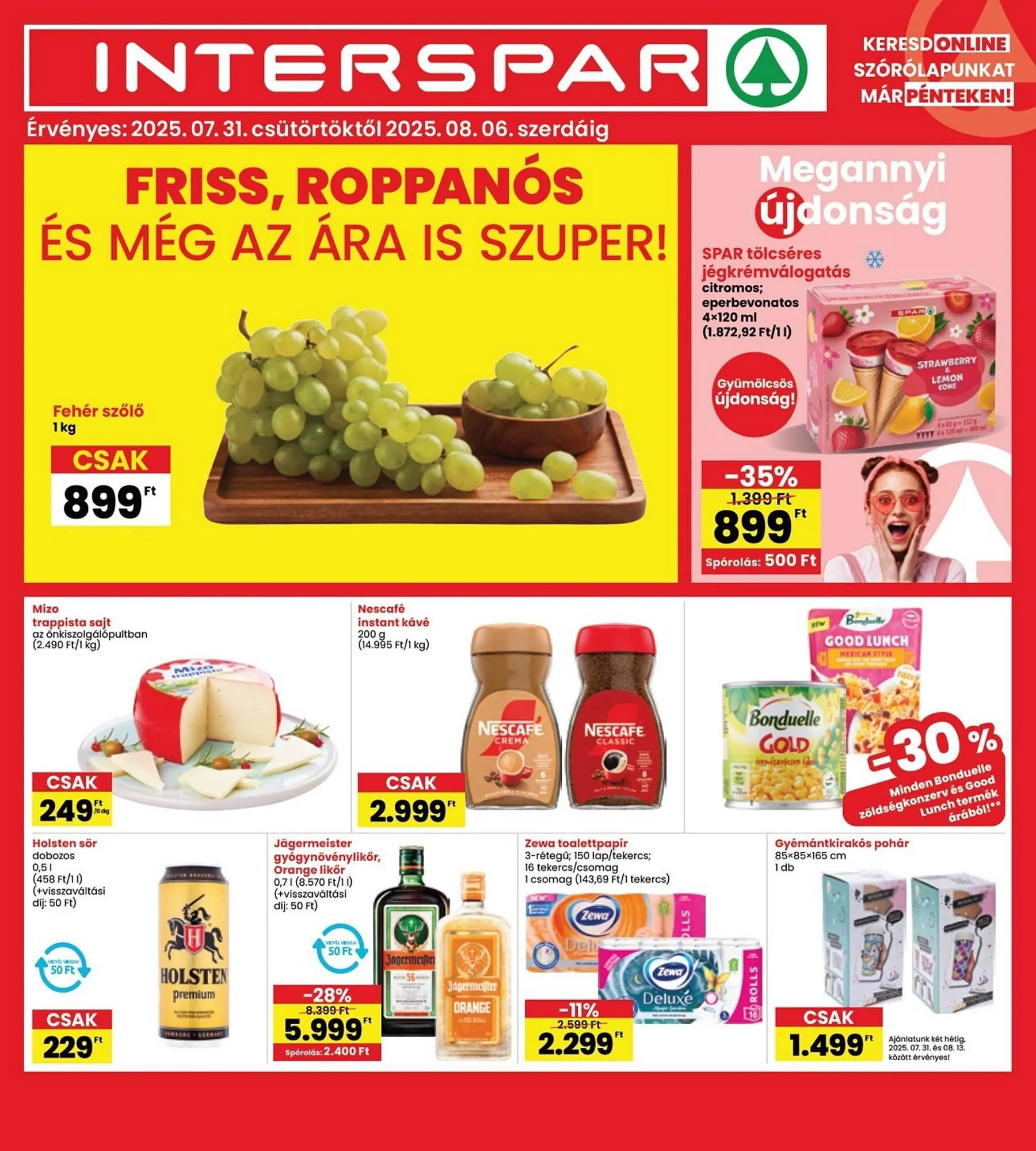 Katalógus Interspar akciós újság július 31.-tól augusztus 6.-ig 2025. - Oldal 1