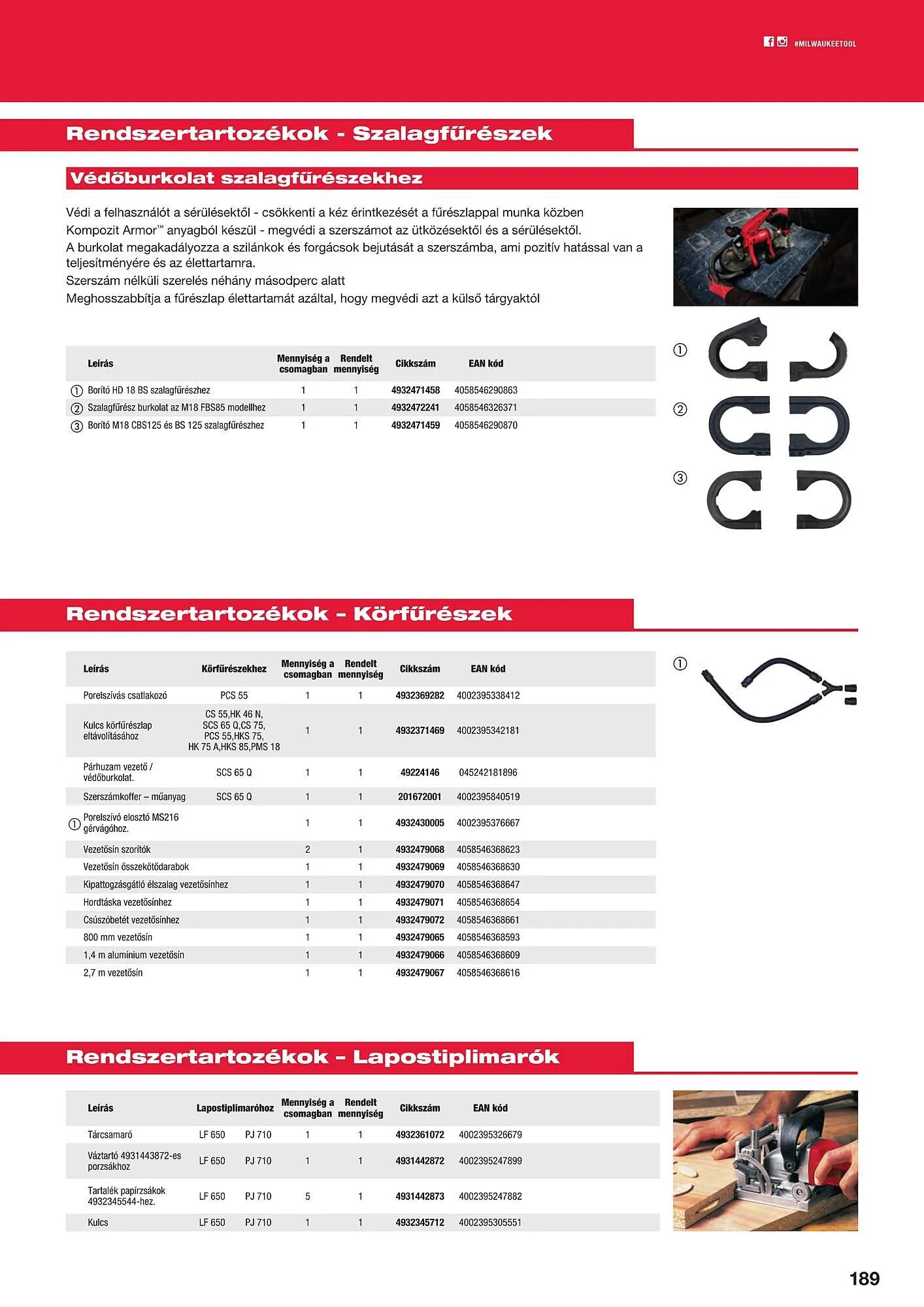 Katalógus Milwaukeetool akciós újság augusztus 14.-tól december 31.-ig 2024. - Oldal 189