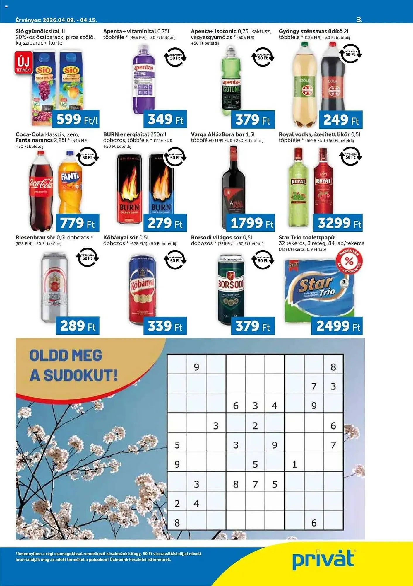 Katalógus PRIVÁT akciós újság április 9.-tól április 15.-ig 2026. - Oldal 3