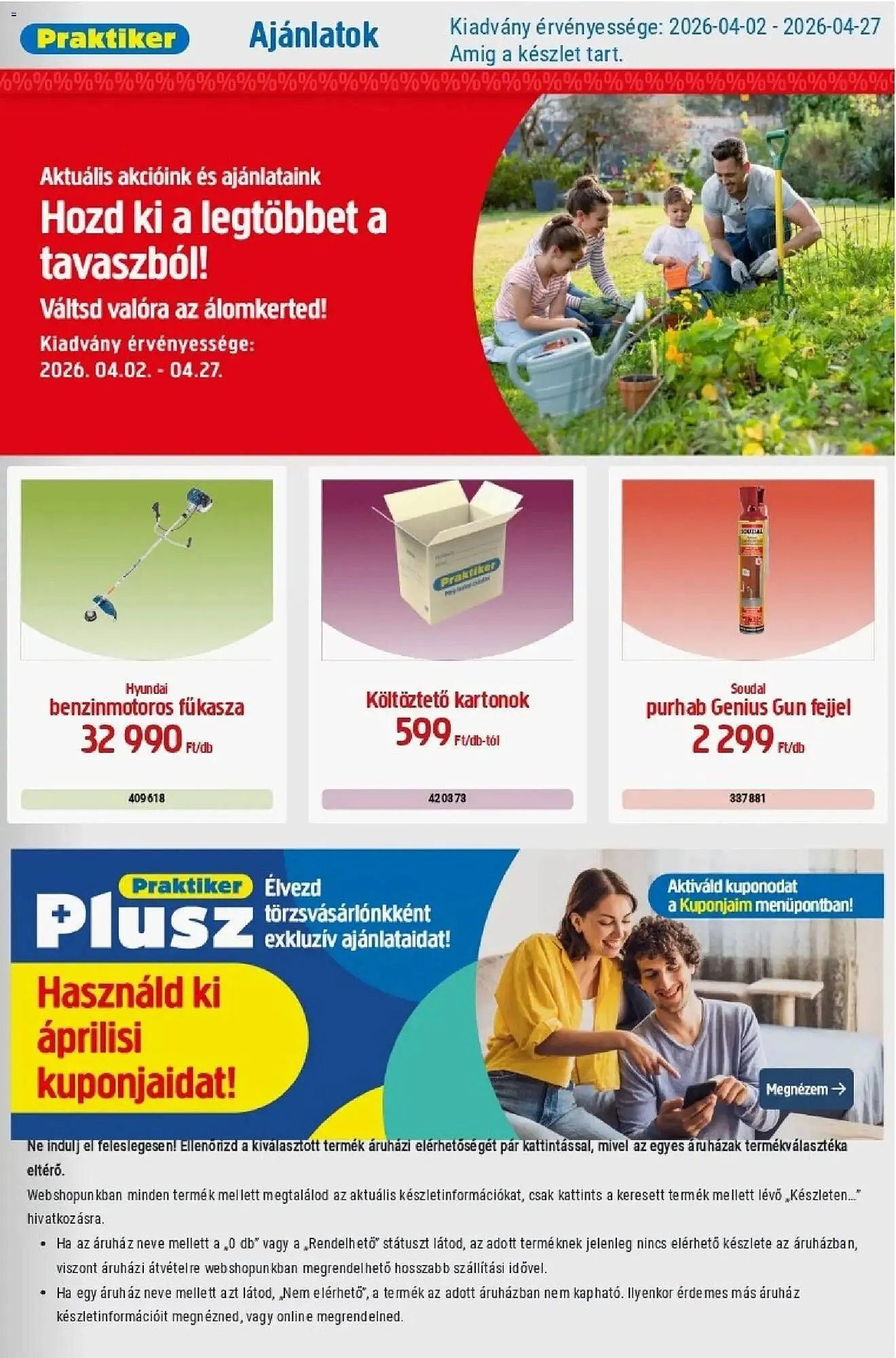 Katalógus Praktiker akciós újság április 2.-tól április 27.-ig 2026. - Oldal 1